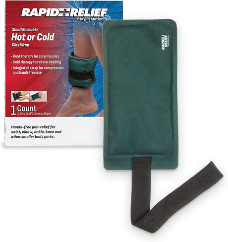 Rapid Relief Reusable Hot & Cold Clay Compress Wrap – Small Heat & Ice Therapy Pack for Back, Hip & Body Pain Relief, Flexible Clay Pack with Adjustable Strap for Compression Support in Saudi Arabia