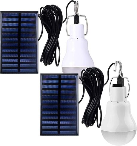 Solar Light Bulbs for Indoor Home and Chicken Coop, Outdoor Waterproof Camping Lamps for Tent, Rechargeable LED Solar Lights for Shed Night, Emergency Power Outage and Outside in Saudi Arabia