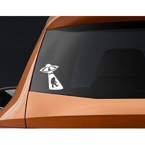 UFO Abduction Bigfoot Alien Decal Sasquatch Yettie Funny for Car Truck Van SUV Window Wall Cup Laptop Window in Saudi Arabia