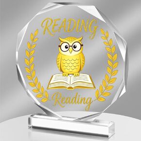Reading Award Trophy– Acrylic Trophy Award, 4.72 x 5.27 Inches –Perfect for Kids Adults Trophy Award Prize Gift in Saudi Arabia