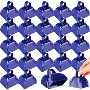 24 PCS Metal Cowbell with Handle 3 Inch Cow Bells for Sporting Events Blue Mini Cow Bells Noise Makers for Sporting Events 3 Inch Small Cowbell for Football Games, Party, Farm in Saudi Arabia