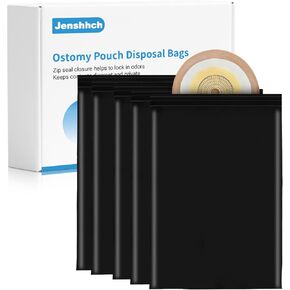 100 Pcs Ostomy Pouch Disposable Bags 11x15.7 Inches, Ostomy Supplies for Colostomy Bags, Colostomy Waste Disposal Sacks with Zip Seal Closure, Nappies, Incontinence Pads to Lock Out Odors in Saudi Arabia