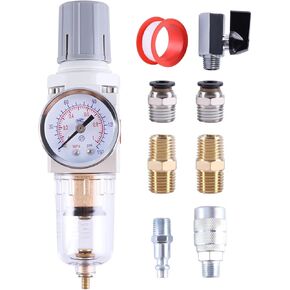 Pneumatic Filter Regulator AW2000-02 AW4000-04 Pneumatic Valve Pneumatic Compressed Air Filter Regulator With Gauge Air Tool(Auto Drain 1l4 NPT) in Saudi Arabia