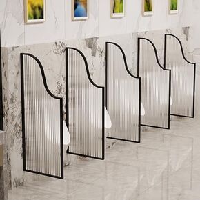 Gold Wall-Mounted Men's Urinal (3 Pcs) - Premium Odor Control & Privacy Partitions for Enhanced Hygiene in Public Restrooms, Ideal for High Traffic Areas. in Saudi Arabia