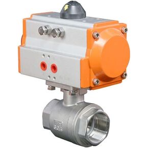 DN25 Two Piece High Platform Pneumatic Ball Valve 304 Stainless Steel Double Acting Cylinder Pneumatic Ball Valve in Saudi Arabia
