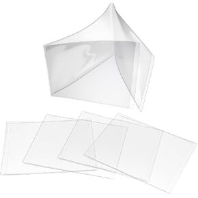 Hecila 4 Pcs Mahjong Card Sleeve Protector Mahjong Card Holder Game Cards Sleeve Holder Mah Jongg Cards Cover Matte Plastic Clear Protective Cover Non Glare for Family Friends Gathering in Kuwait