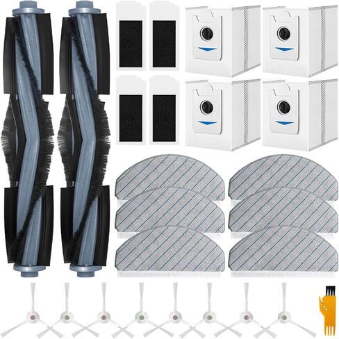 بديل لـ ECOVACS DEEBOT N20 Pro Plus، N20 Plus، لـ Yeedi C12 Pro Plus، مكنسة كهربائية C12، 2 فرشاة رئيسية، 4 مرشحات، 6 وسادات ممسحة، 6 فرش جانبية، مجموعة ملحقات N20 Plus in Kuwait