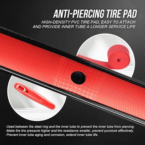 2 Pack 26" x1.90/2.125 Bicycle Inner Tube with 32mm Schrader Valve Butyl Rubber for Mountain & Road Bikes - Includes 2 Tire Levers & Rim Strips in Saudi Arabia