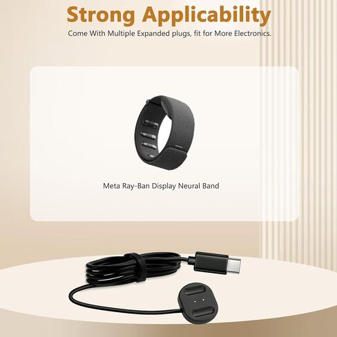 Replacement for Meta RayBan Display Band Charger Compatible with Meta Ray-Ban Display Neural Band Magnetic Fast Charging Cable in Saudi Arabia