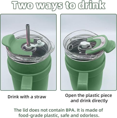 30/40 oz Tumbler Replacement Lids,1pack Spill Proof Straw Lids for YETI,Old Style RTIC,Ozark Trail and More,for Travel Tumblers,Stainless Steel Tumblers,Straw and Sippy Friendly in Saudi Arabia