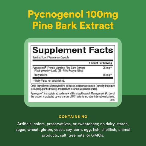 Natural Factors Pycnogenol 25 mg، دعم مضاد للأكسدة لشيخوخة صحية، 60 كبسولة in Saudi Arabia