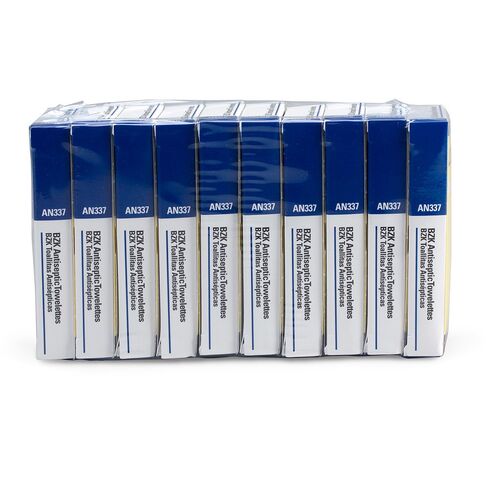 First Aid Only AN337-10 BZK Antiseptic Wipes, Box of 10, 10 Boxes Total in Saudi Arabia