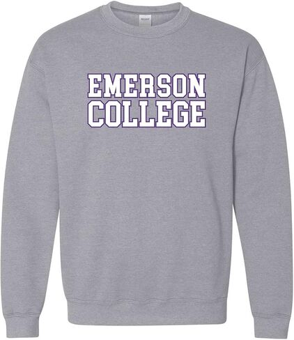 CreateMyTee Emerson College Block Letters Unisex Crewneck Sweatshirt - Emerson Lions Apparel in Saudi Arabia