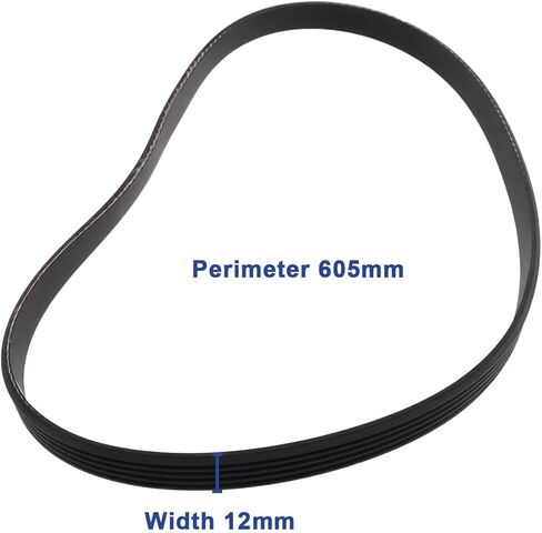 2pcs 5PJ605 V-Ribbed Belt Rubber Drive Belt Replacement V-Belt Compatible with SCHEPPACH HMS 850/1070 Trimmers (605x12mm) in Saudi Arabia