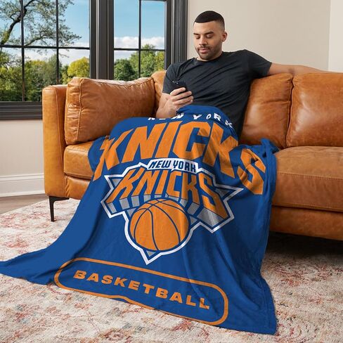 بطانية Northwest NBA New York Knicks Silk Touch Throw، 50 بوصة × 60 بوصة، كتلة عالية in Saudi Arabia