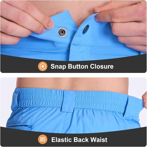 Palmyth Fishing Shorts for Men 7 Inch, Quick Dry Lightweight Nylon Shorts with 6 Pockets, Elastic Back Waist & D-Ring in Saudi Arabia