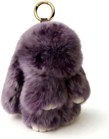 Bunny Fur Rex Rabbit Pompom Ball Doll Pendant Keychain Car Handbag Keyring in Saudi Arabia