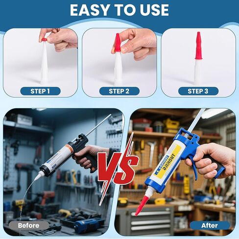 40PCS Caulk Tube Latex Sealing Caps, Caulking Gun Tip Caps - Universal Fit Caulk Tube Latex Sealing Caps for Sealing and Preserving Open Caulking Tube, Tight & Leak-proof Sealing in Saudi Arabia