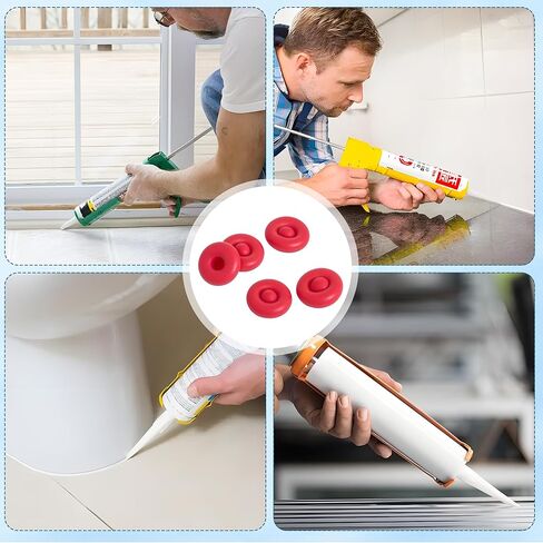 40PCS Caulk Tube Latex Sealing Caps, Caulking Gun Tip Caps - Universal Fit Caulk Tube Latex Sealing Caps for Sealing and Preserving Open Caulking Tube, Tight & Leak-proof Sealing in Saudi Arabia