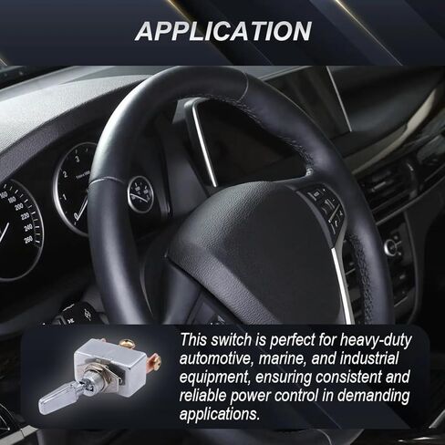 2 قطعة مفتاح تبديل شديد التحمل DC 12V 50A مفتاح قفل ذاتي تشغيل/إيقاف/تشغيل 3 مواضع SPDT Rocker Toggle Switch للسيارات والبحرية والصناعية مع غطاء مطاطي in Saudi Arabia