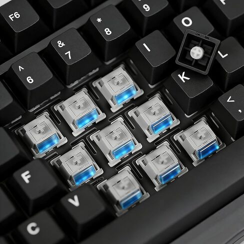 مفاتيح لوحة المفاتيح Gateron Smoothie، خطية RGB LED 5 دبابيس بيضاء 22 مم زنبركية مزدوجة المرحلة من المصنع مسبقة التشحيم 40gf مفاتيح POM كاملة للوحة المفاتيح الميكانيكية MX (70 قطعة) in Saudi Arabia