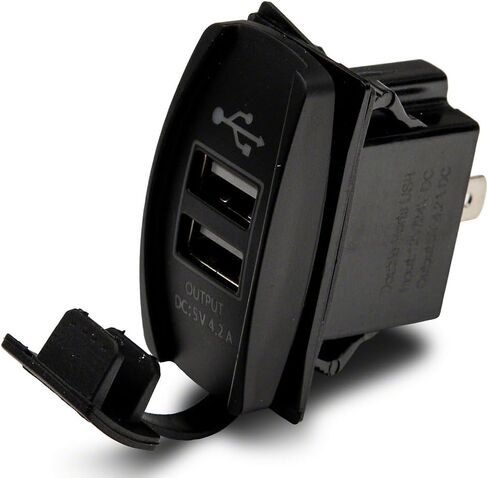 RedRock Dual USB 4.2 AMP Fast-Charger Rocker Switch Compatible For 97-25 Jeep Wrangler TJ, JK & JL in Saudi Arabia