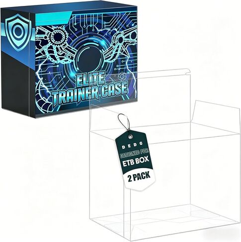 DEDC 2pcs ETB Protector Case Plastic Protectors Display Case Stackable UV Protection Thick Protector PET Plastic Case Compatible with Elite Trainer Box Hobby Display Case in Saudi Arabia