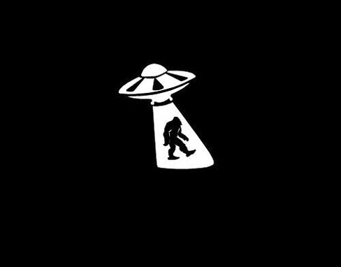 UFO Abduction Bigfoot Alien Decal Sasquatch Yettie Funny for Car Truck Van SUV Window Wall Cup Laptop Window in Saudi Arabia