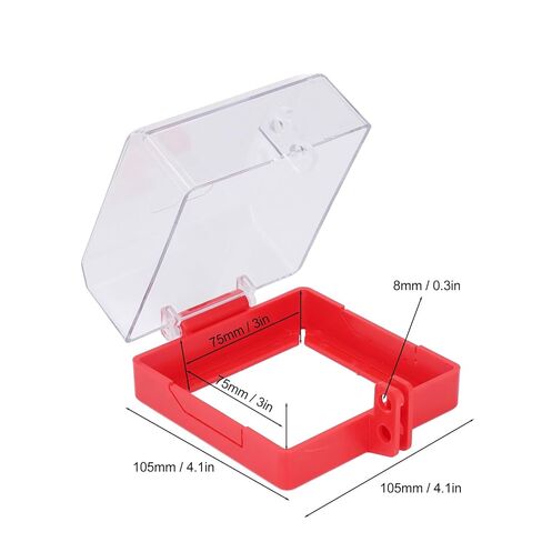 Push Button Switch Cover Transparent Emergency Stop Button Cover Lockout Protector with Mounting Parts Secure Hinge Design Push Button Lockout Cover in Saudi Arabia