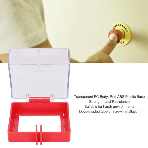 Push Button Switch Cover Transparent Emergency Stop Button Cover Lockout Protector with Mounting Parts Secure Hinge Design Push Button Lockout Cover in Saudi Arabia