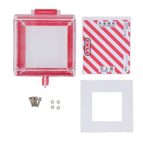 Push Button Switch Cover Transparent Emergency Stop Button Cover Lockout Protector with Mounting Parts Secure Hinge Design Push Button Lockout Cover in Saudi Arabia