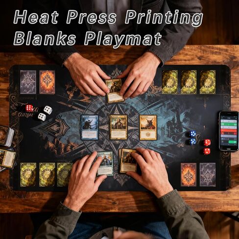 10 Pcs Sublimation Blanks Playmat 14x24 Inch,Smooth Rubber Playing Mat for Trading/Board Games, Versatile Use as Game Pad & Computer Mouse Pad for Home/Game Room in Saudi Arabia
