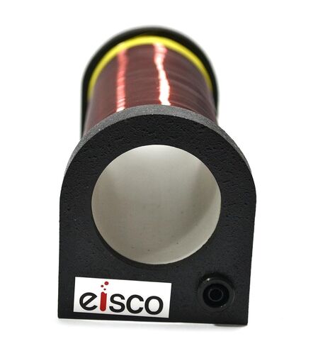 Eisco - Small Air Core Solenoid, 700 Turns, Insulated Copper Wire, 1.6A Continuous / 5A Intermittent Current, 1.77" Inner Diameter, 5.9" Length, Electromagnetism & Physics Lab Equipment in Saudi Arabia
