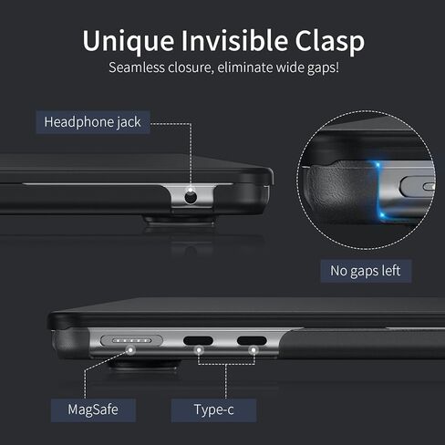 Compatible with MacBook Air 13.6 inch Case 2025 2024 2023 2022 M4 M3 M2 A3240 A3113 A2681,Sturdy Protective Hard Shell Case Cover&Keyboard Cover&Screen Film (Midnight) in Saudi Arabia