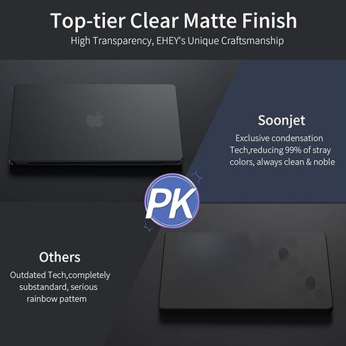 Compatible with MacBook Air 13.6 inch Case 2025 2024 2023 2022 M4 M3 M2 A3240 A3113 A2681,Sturdy Protective Hard Shell Case Cover&Keyboard Cover&Screen Film (Midnight) in Saudi Arabia