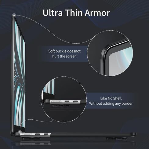 Compatible with MacBook Air 13.6 inch Case 2025 2024 2023 2022 M4 M3 M2 A3240 A3113 A2681,Sturdy Protective Hard Shell Case Cover&Keyboard Cover&Screen Film (Midnight) in Saudi Arabia