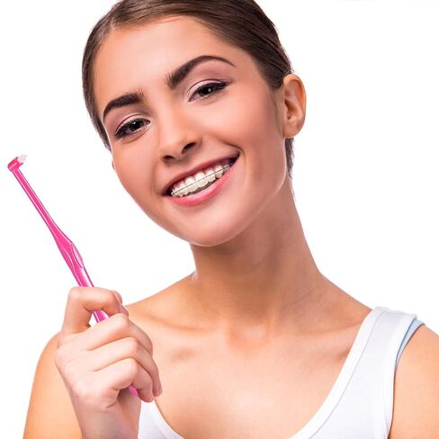 Patelai 6 Pieces End Tuft Toothbrush Single Tufted Toothbrush Soft Interdental Brushes Tooth Stain Remover for Implants Teeth Detail Cleaning Tooth Stain (Bright Colors) in Saudi Arabia