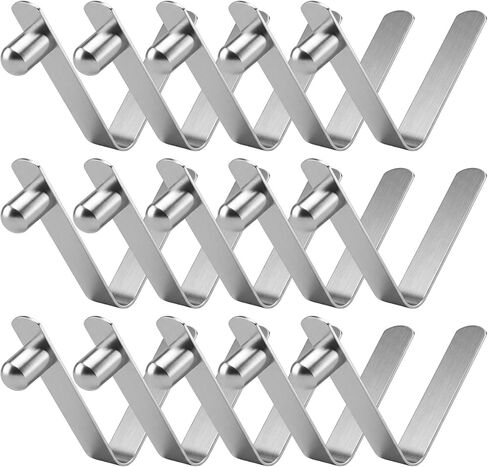 Xinjoduz 15 PCS Stainless Steel Spring Clips for Kayak Paddle, Tent Pole & More Robust Rust-Resistant Push Button Spring Snap Clips Locking Tube Pins for Camping, Canopy, RV & Outdoor Gear in Saudi Arabia