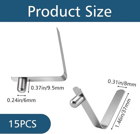 Xinjoduz 15 PCS Stainless Steel Spring Clips for Kayak Paddle, Tent Pole & More Robust Rust-Resistant Push Button Spring Snap Clips Locking Tube Pins for Camping, Canopy, RV & Outdoor Gear in Saudi Arabia