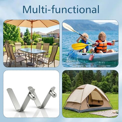 Xinjoduz 15 PCS Stainless Steel Spring Clips for Kayak Paddle, Tent Pole & More Robust Rust-Resistant Push Button Spring Snap Clips Locking Tube Pins for Camping, Canopy, RV & Outdoor Gear in Saudi Arabia