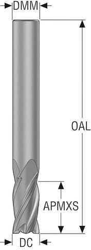 Seco Tools 10268272 مطحنة نهاية صلبة C5141-.125D2S.0Z4 SIRA، C5141، قطر القطع 0.125 بوصة، قطر الساق 0.125 بوصة، عمق القطع 0.25 بوصة، أداة القطع الدقيقة in Kuwait