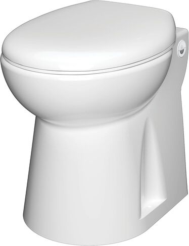 SFA SANIFLO - Sanicompact - 4C Dual-Flush Macerating Toilet - Space-Saving Half Bathroom Solution - Soft-close Toilet Seat Included - Certified CSA (IPC, NSPC) - Made In France in Saudi Arabia