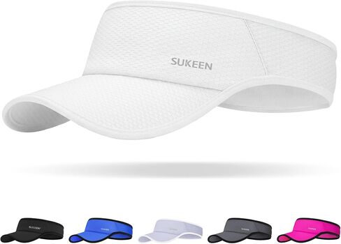 Sukeen Sports Sun Visor for Men Women, Lightweight Packable Cooling Visor Hat, Stretchy Empty Top Cap in Kuwait