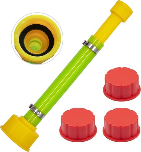 1 PCS 10.9'' Gas Can Spout Replacement and 3 PCS Yellow Gas Cap, Compatible with Midwest Scepter Gas Cans Fit for 1/2/5/10 Gallon Fuel Jugs that feature 1.75''-1.8'' in Saudi Arabia