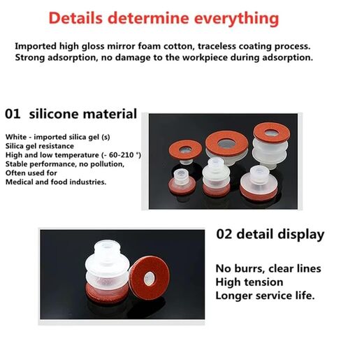 Small-Head Manipulator Seamless Sucker Industrial Seamless Sponge Vacuum Sucker Silicone Pneumatic Components.(SP-S10) in Kuwait
