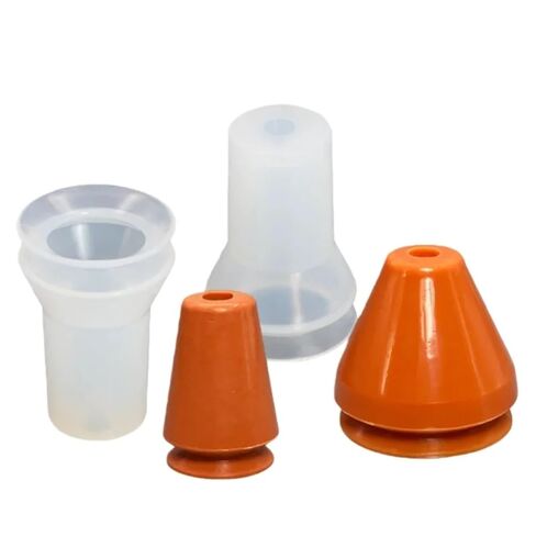 Robot arm Double-Layer Bottle Embryo Vacuum Suction Nozzle Silicone FL20/35/40 Glass Bottle Cosmetic Bottle Suction Cup(Brown) in Saudi Arabia