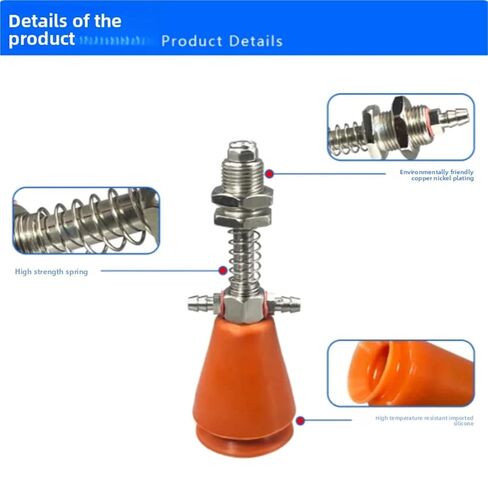 Robot arm Double-Layer Bottle Embryo Vacuum Suction Nozzle Silicone FL20/35/40 Glass Bottle Cosmetic Bottle Suction Cup(Brown) in Saudi Arabia