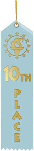 Crown Awards Place Ribbon, 2" x 8" 10th Place Award Ribbon, 25 Pack Prime in Saudi Arabia