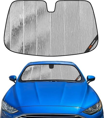 Windshield Sun Shade for Ford Focus 2012-2018. Reflective Aluminum Film Front Window Sunshade - BLAZBLOCK in Saudi Arabia