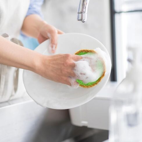 PATIKIL Dish Scrubber, 4 Pcs Non Scratch Cleaning Sponge Hand Crochet Double Layered Durable Dish Cloth Kitchen Sponge for Washing Dishes for Cookware Tubs, Watermelon & Fruit & Strawberry in Saudi Arabia